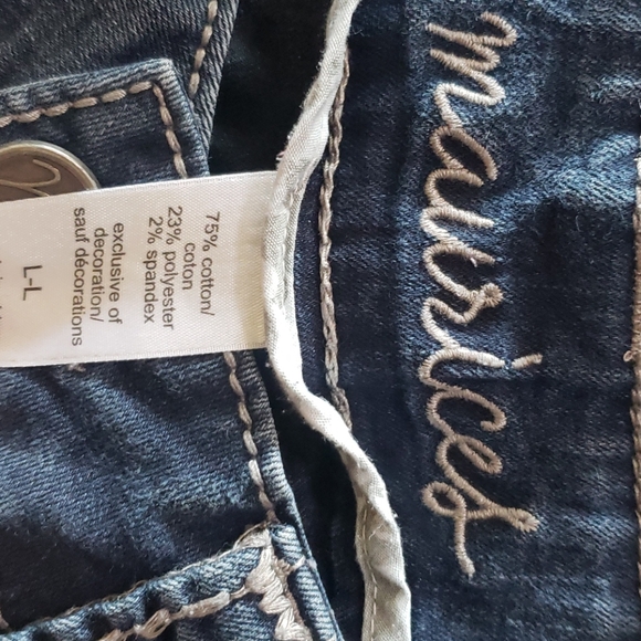 Maurices Skinny Blue Leggings Size L-L - Picture 5 of 5